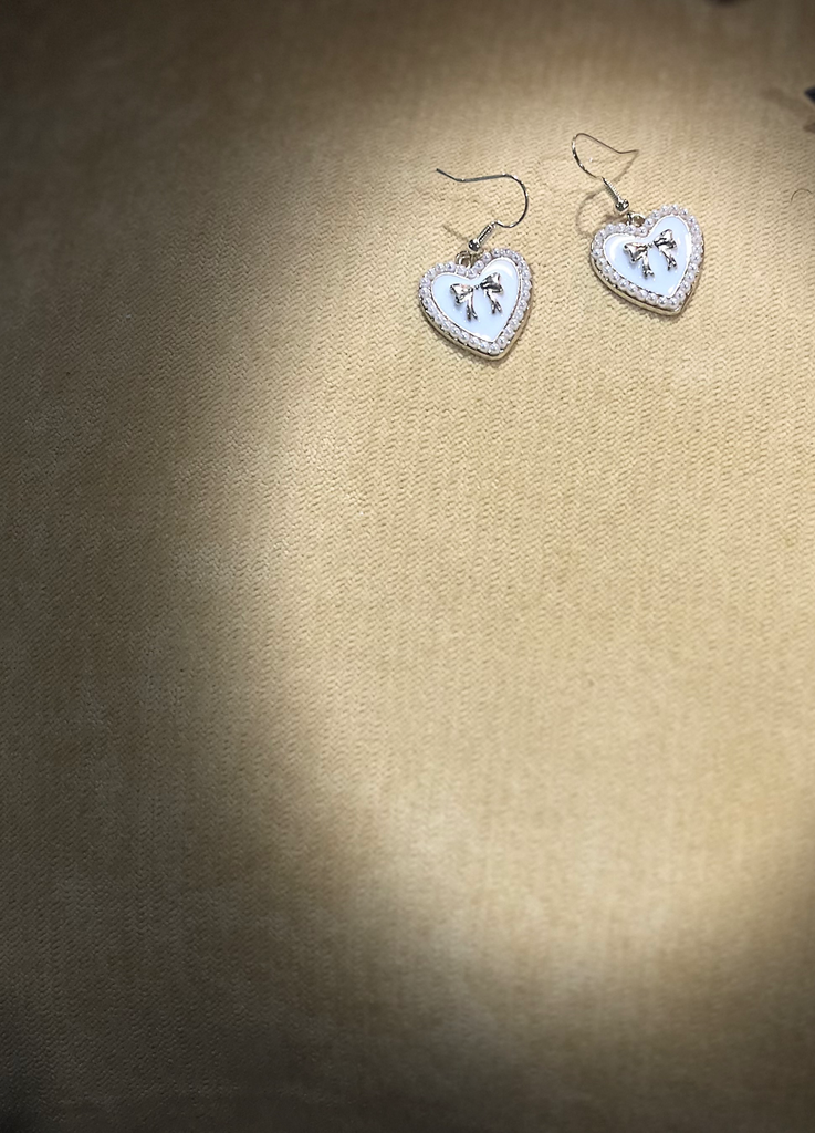 gold and white pearl earrings